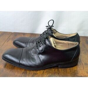 Joseph Abboud Mens U.S. Sz 10.5 D Cap Toe Dress Shoe Black Oxford